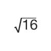 16 square root