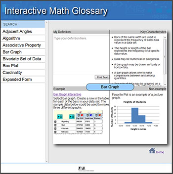 Math Glossary Screen Capture