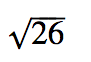 square root of 26